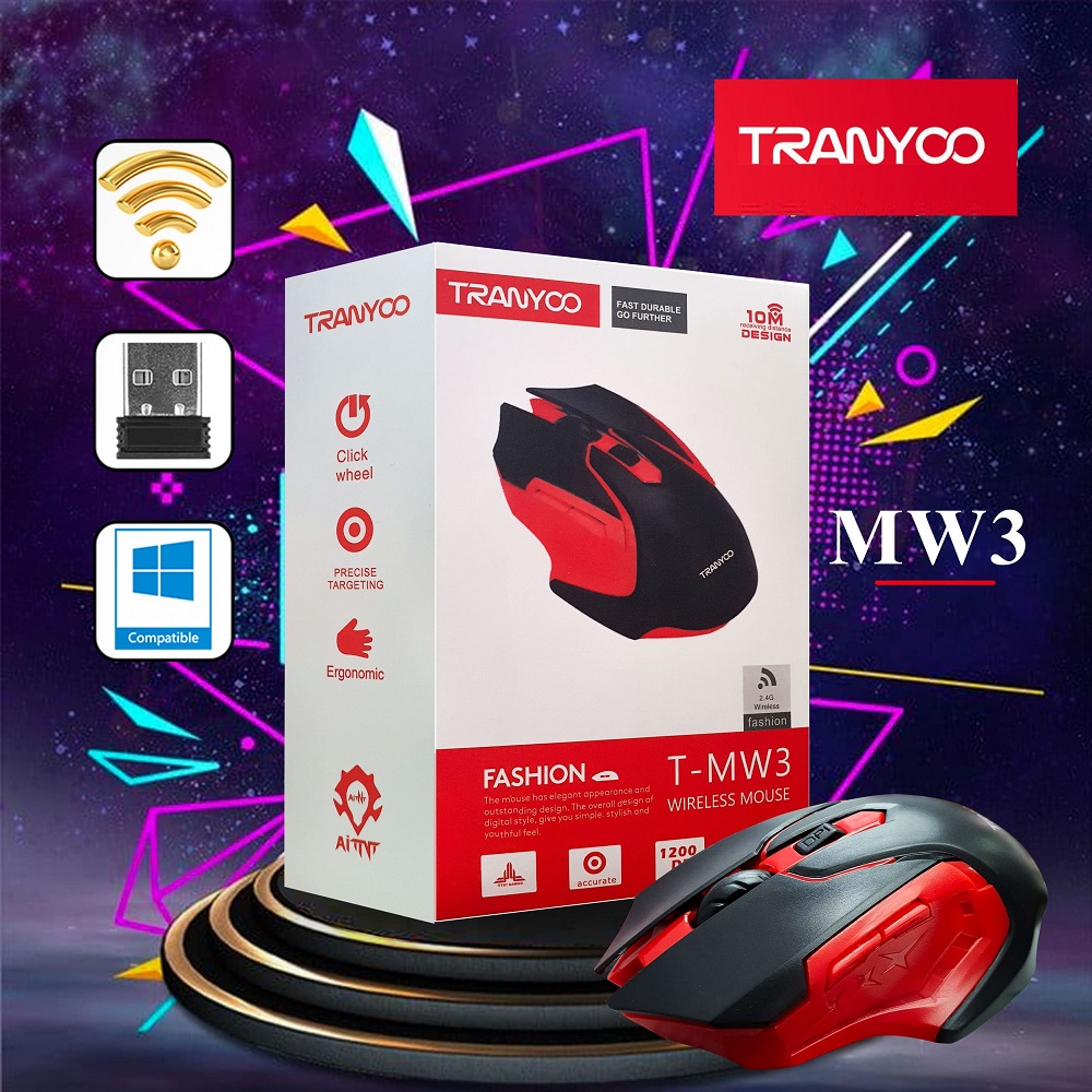 مشخصات ماوس بلوتوث 6 کلید TRANYOO مدل T-MW3