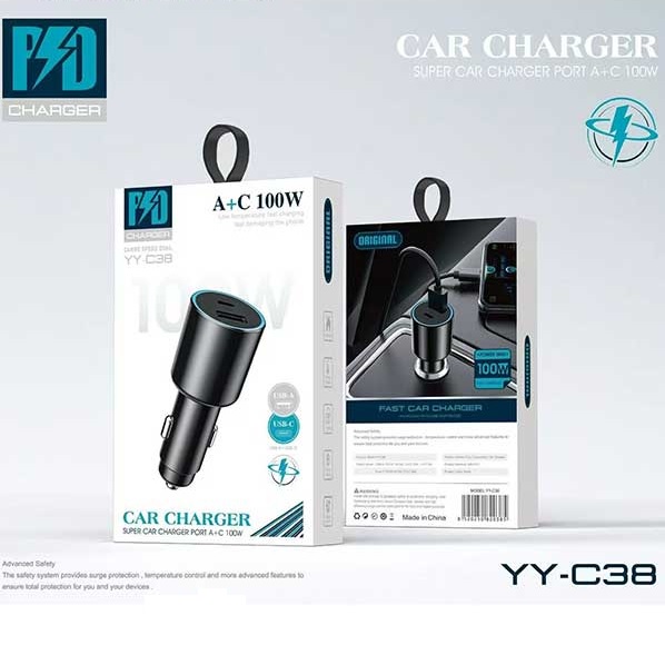 شارژر فندکی سوپر فست 60 وات مدل C38