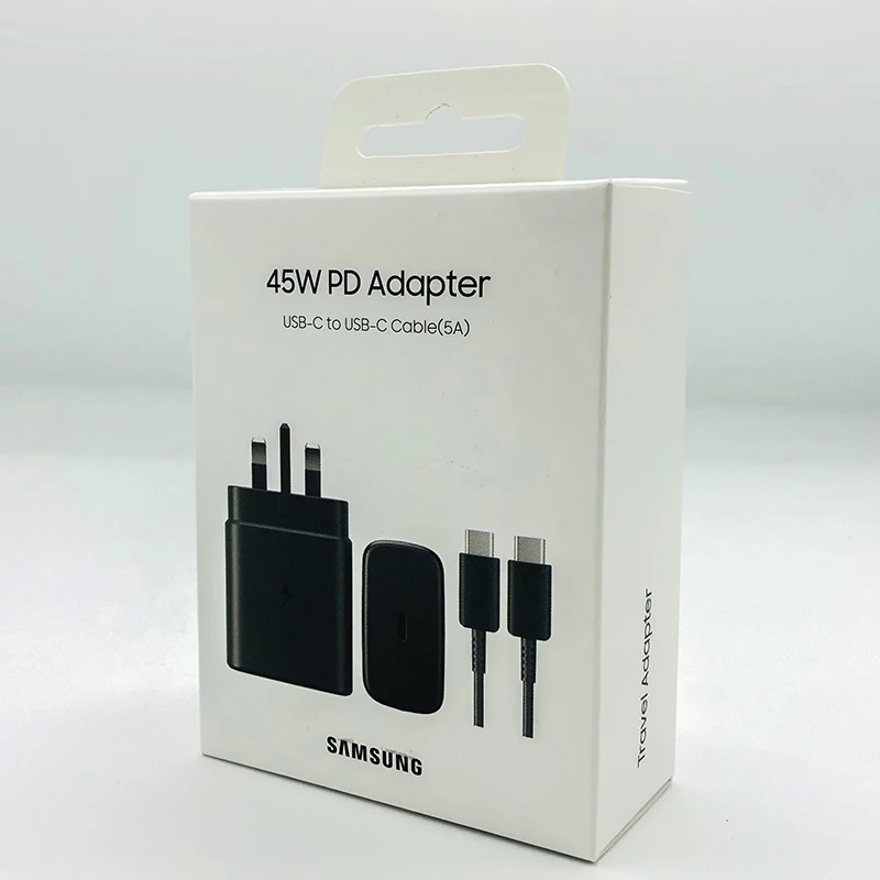 شارژر دیواری سوپر فست 45 وات سامسونگ مدل EP-TA845 به همراه کابل تبدیل USB-C